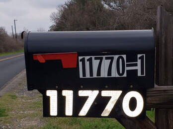Reflective address sign